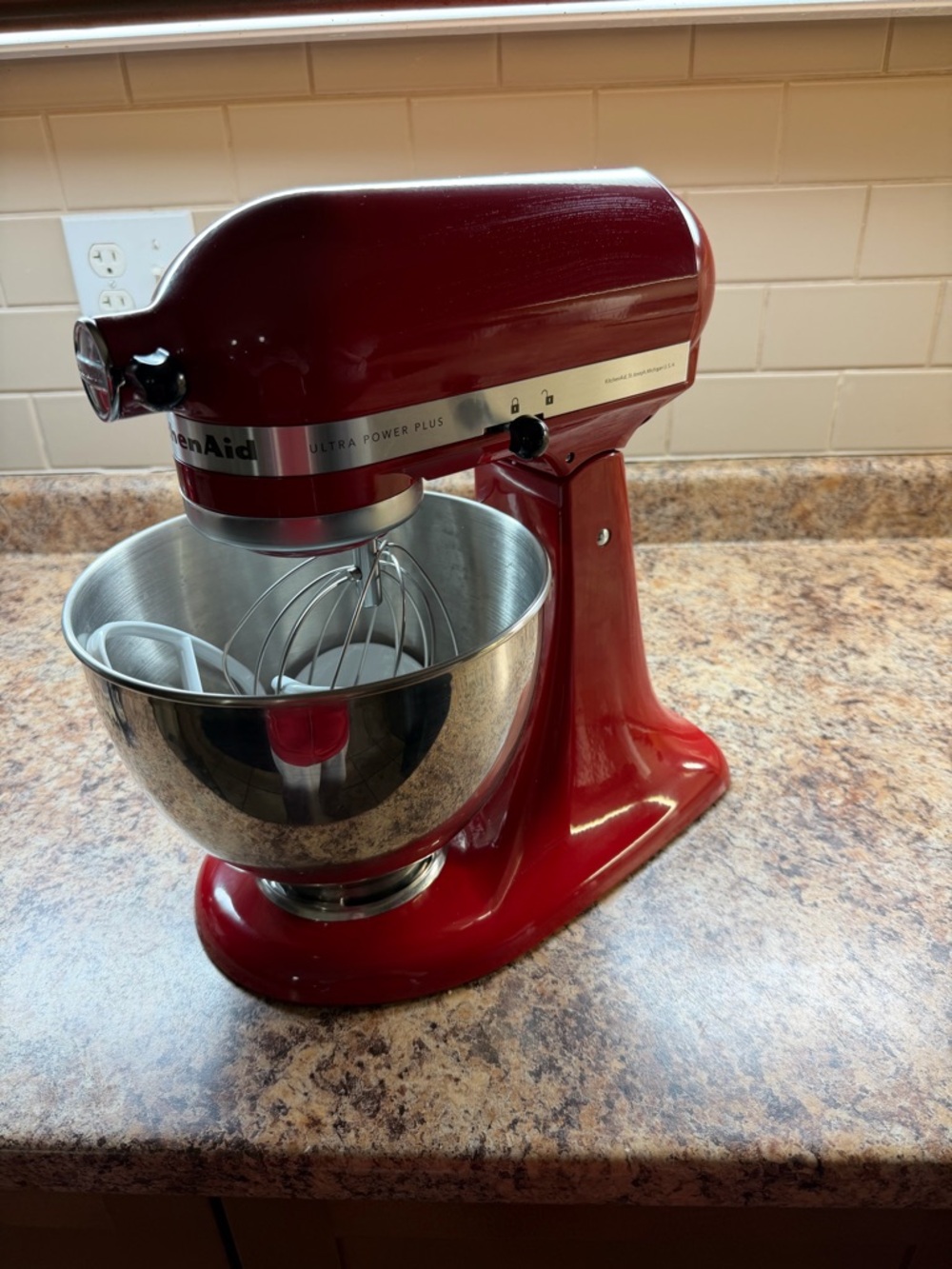 KitchenAid Red Tilt-Head Stand Mixer with Stainless Bowl